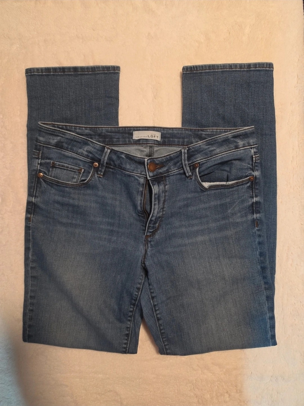 LOFT Women's Light Blue Straight Leg Jeans